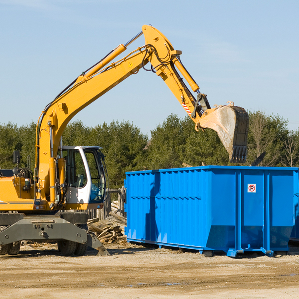 are there any restrictions on where a residential dumpster can be placed in Round Valley California